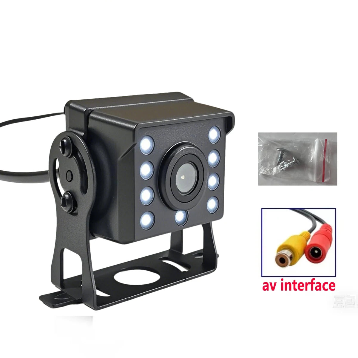 HD car reversing camera car 12-24V bus night vision waterproof reversing camera monitoring waterproof sunscreen CCD