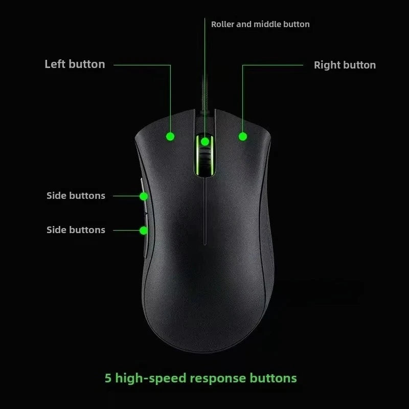 6400 DPI Wired Gaming Mouse New Model  Ultra-sensitive Tracking High Precision  Dual-purpose for LOL E-sports  Office