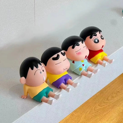 Cartoon Crayon Shin-Chan Boochan Phone Holder Desktop Anime Ornaments Watching Tv Cartoon Phone Support Cute Doll Gifts