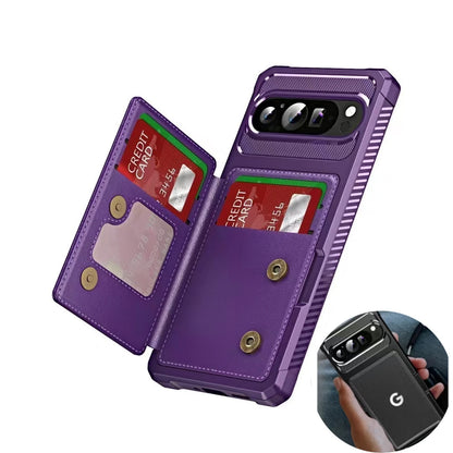 High End Leather Flip Fold Wallet Phone Case For Google Pixel 10 9 Pro XL 10A 9A 8A 7A 8 7 with Card Holder Slot Anti-Drop Cover