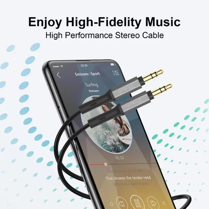 3.5mm PVC Jacket Aux Cable Audio Auxiliary Input Adapter Male to Male Cord for Headphones Car Home Stereos Speaker iPhone iPad