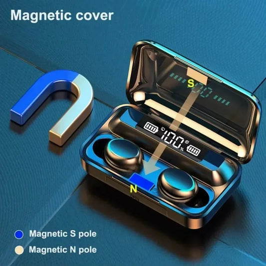 F9 Wireless Earphones Bluetooth Stereo Headphones Sport Waterproof Noise Reduction Wireless Earbuds with Mic for Lenovo Earphone