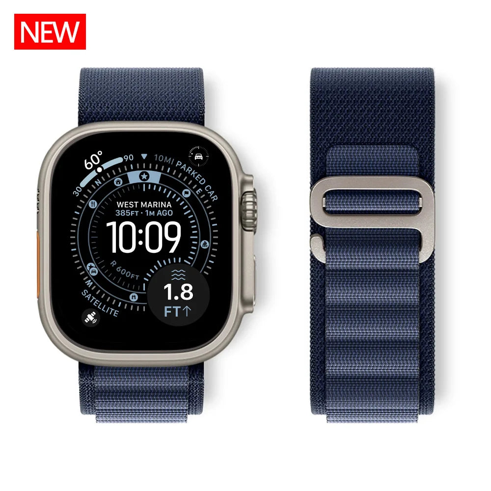 Alpine Loop Strap For Apple Watch Ultra 3 band 49mm Nylon bracelet iwatch series 11 10 42/46mm SE3 40/44mm 7 8 9 45mm 41mm Band