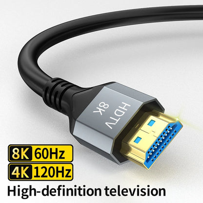 FDBRO 8K HDMI 2.1 Cable 8K@60Hz 4K@120Hz 48Gbps EARC ARC HDCP Ultra High Speed HDR For RTX Video Cable PC Laptop Projector HD TV