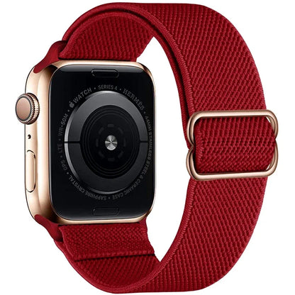 Nylon Loop Strap For Apple Watch 49mm 45mm 41mm 44mm 42mm 46mm Adjustable Elastic Belt iWatch Ultra 3/2 11 10 9 8 7 6 5 SE3 Band