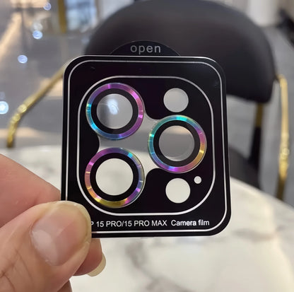 Precise Positioning Metal Camera Lens Film For iPhone 16 15 14 13 12 Pro Max Shatterproof Camera Metal Ring Cover Accessorie