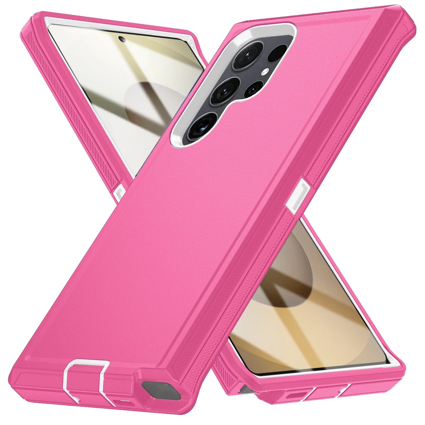 Military Armor Shockproof Phone Cases For Samsung S25 Ultra S24 Plus S23 FE S22 S21 S20 S24 Ultra Hard PC+TPU Bracket Back Cover