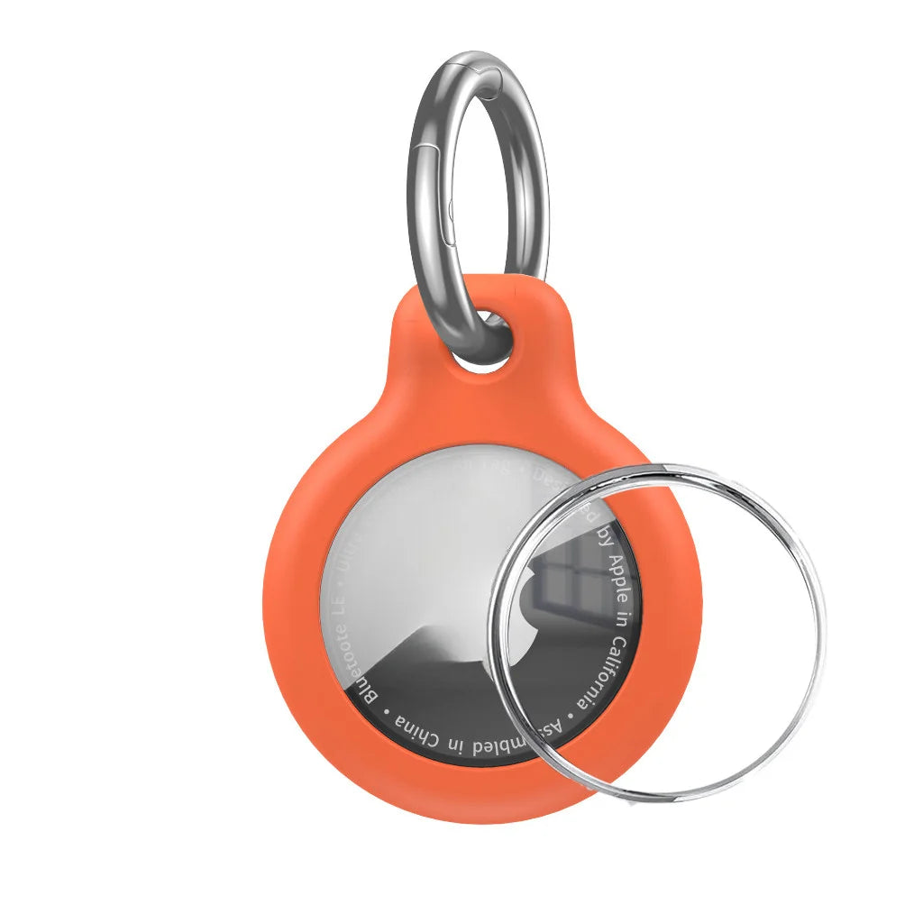 Waterproof AirTag Keychain Holder tag Lock Case Wire Cable,  Anti-Lost Protective Case with Keyring for Luggage, Key, Backpack