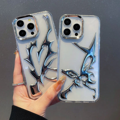 New personality 3D Moon pattern phone Case for iPhone 16 14 13 15 Pro Max Fashion Hollow Slim Shockproof Protective soft Cover