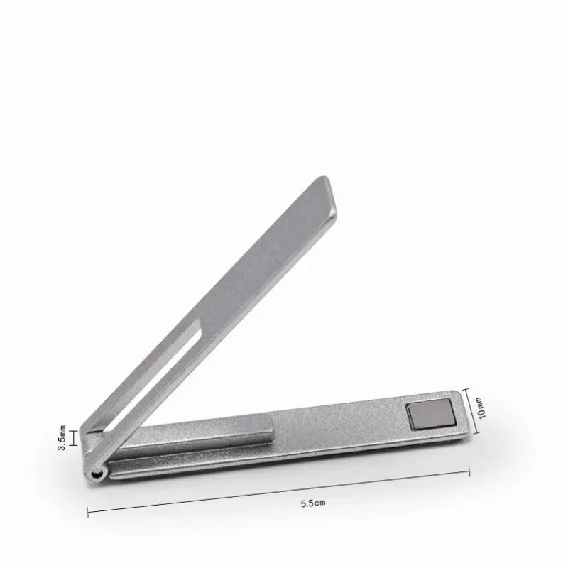Ultra-thin Minimalist Mobile Phone Holder Metal Folding Back Stick Phone Desktop Holder Portable Mobile Support Phone Stand