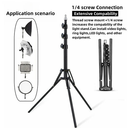 RP01-C Heavy Duty Metal Alloy Light Stand 160cm Tripod for Photo Studio Softbox Video Flash Reflector Lighting Background Stand