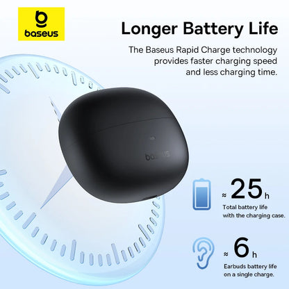 Baseus AirGo AS01 Ear clip Earphones Bluetooth 5.3 Wireless Earphone 2-MIc ENC HD Call Noise Reduction Headphones Sports Earbuds