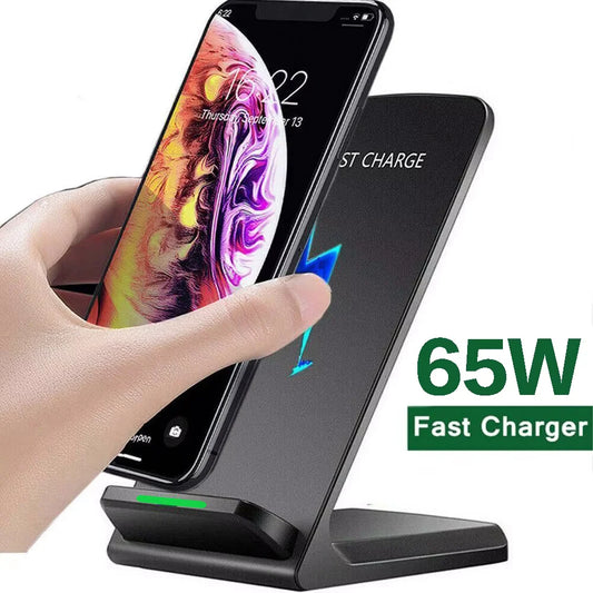 65W Wireless Charger Station Earphone Phone Fast Charging Charger Holder For iPhone 16 15 14 13 Pro Max Samsung S24 S23 Xiaomi