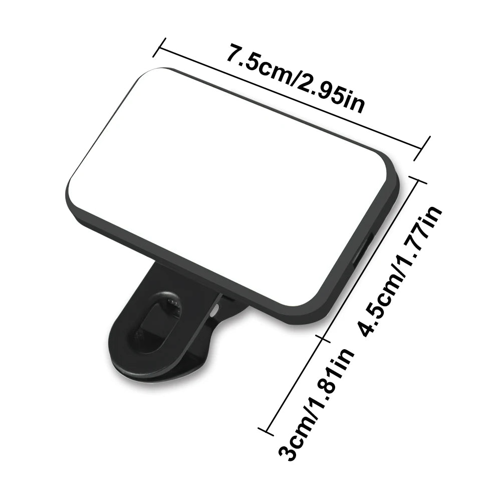 Mini Selfie Fill Light Rechargeable 3 Color Modes Adjustable Brightness Clip on Mobile Phones Computers Photography LED Lights