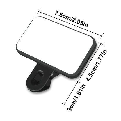 Mini Selfie Fill Light Rechargeable 3 Color Modes Adjustable Brightness Clip on Mobile Phones Computers Photography LED Lights