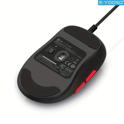 E-YOOSO USB Wired Mouse Gaming Mouse with 6 Buttons, Macro Editing Support, Optical Gamer Mice Ergonomic for Computer Laptop PC