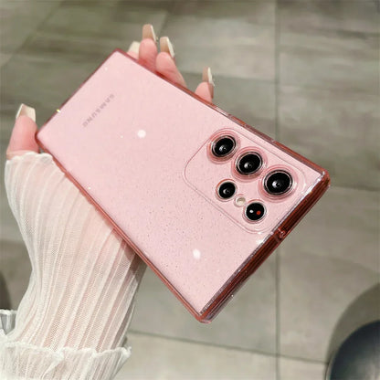 Glitter Transparent Ultra Slim Case for Samsung Galaxy S24 S25 Ultra S23 S22 Plus S21 S20 FE A55 A54 A53 A52 A35 A34 TPU Cover