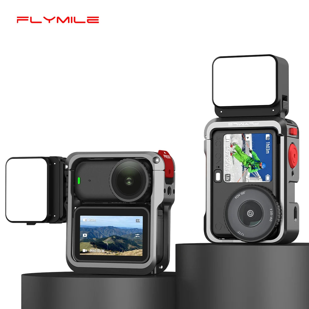 Flymile Action 6 Magnetic Selfie Light Video Lights for DJI OSMO Action 6/Nano Accessories 600MAh Adjustable 3000K/4440K/8700K