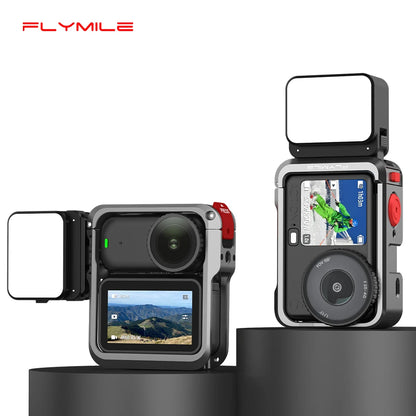 Flymile Action 6 Magnetic Selfie Light Video Lights for DJI OSMO Action 6/Nano Accessories 600MAh Adjustable 3000K/4440K/8700K
