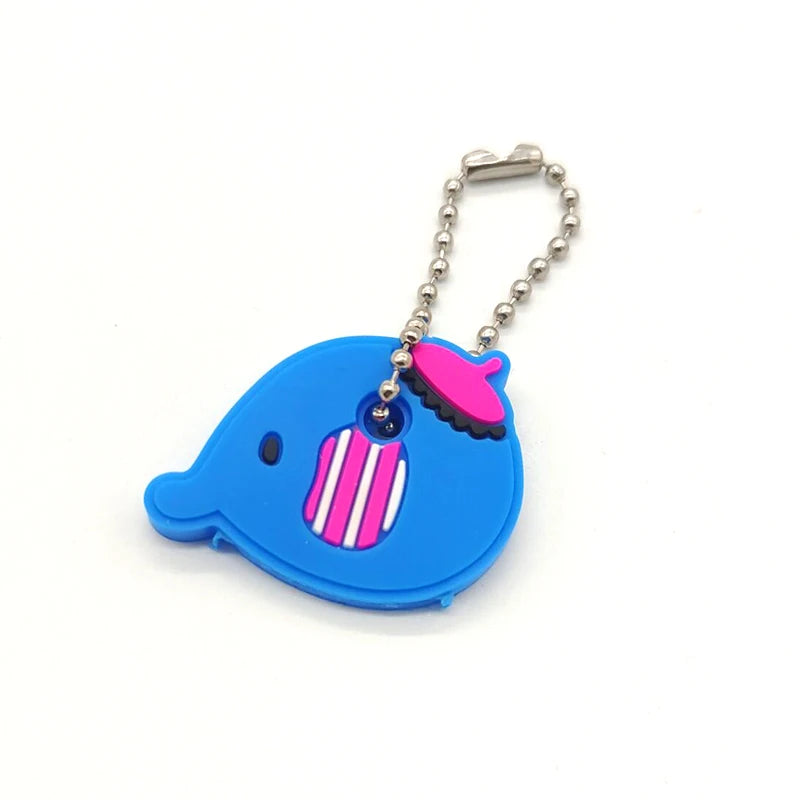Cartoon Silicone Protective Key Cover Sleeve Key Control Dust Cover Holder Case Cute Animation Figures Keychain Keyring Pendant