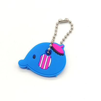 Cartoon Silicone Protective Key Cover Sleeve Key Control Dust Cover Holder Case Cute Animation Figures Keychain Keyring Pendant