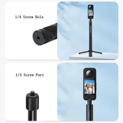 Selfie Stick Bundle Handle for Insta360 X5 X4 GoPro 13 12 11 DJI Action 6 5Pro 4 SJCAM Camera Bullet Time Invisible Selfie Stick