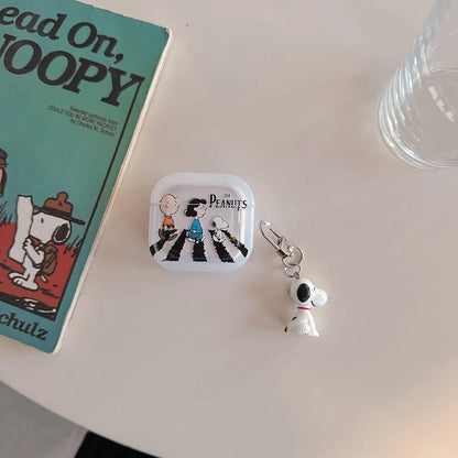 Cute Cartoon Snoopy Charlie Brown Earphone Case For Airpods 4 1 2 3 Pro 2  Wireless Bluetooth Headset Protective TPU Cover