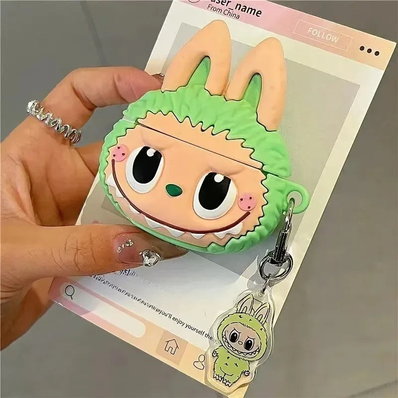 For Apple AirPods 1 2 3 4 Pro 2 Case 3D Cute Cartoon Silicone Earphone Protective Case Headphone Box With Pendant Cover