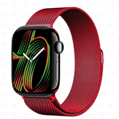 Milanese Strap For Apple Watch Ultra 2 49 46mm 42mm 44mm 40mm 45mm 41mm 38mm Bracelet For iWatch Series 10 9 3 6 5 SE 7 8 Strap