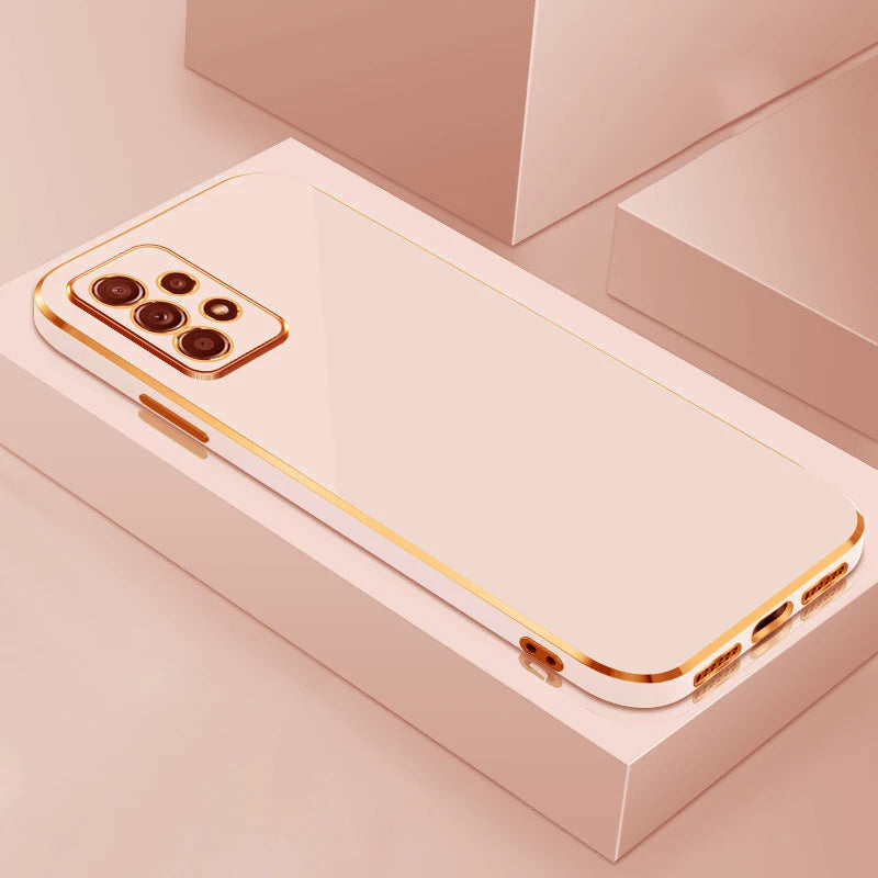 Luxury Plating Case For Samsung Galaxy A55 A35 A25 A15 A52S A54 5G Bumper Shockproof Cover For S24 S23 S22 S21 Ultra Accessories