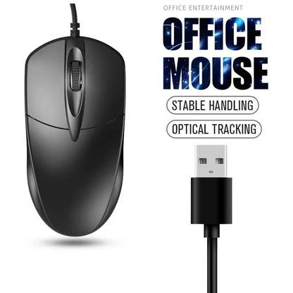1.2M USB Optical Wired Mouse Laptop Home Office Mouse Anti Slip Roller 3D 1200DPI Game Mause Computer Accessories For PC Desktop