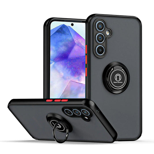 Shockproof Armor Matte Case For Samsung Galaxy A55 A54 A35 A15 A34 A25 A14 A53 A33 A52S S23 S22 S24 Ultra Plus Ring Magnet Cover
