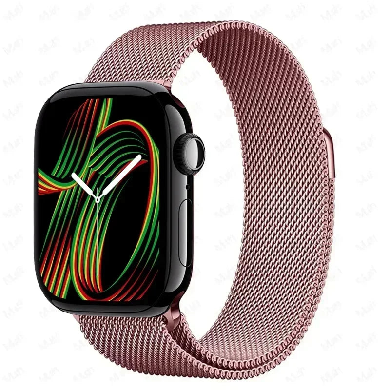 Milanese Strap For Apple Watch Ultra 2 49 46mm 42mm 44mm 40mm 45mm 41mm 38mm Bracelet For iWatch Series 10 9 3 6 5 SE 7 8 Strap