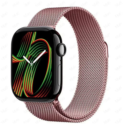 Milanese Strap For Apple Watch Ultra 2 49 46mm 42mm 44mm 40mm 45mm 41mm 38mm Bracelet For iWatch Series 10 9 3 6 5 SE 7 8 Strap