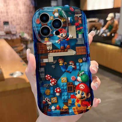 Cartoon Shockproof Phone Case for iPhone 17 Air 16 E 15 Pro Max 14 13 12 Mini 11 Pro Max Mushroom Liquid Silicone Covers Funda