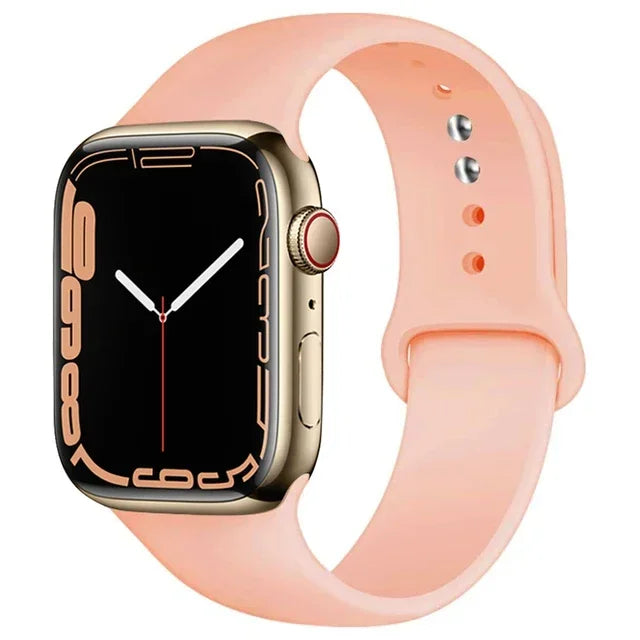 Silicone Band For Apple Watch strap 44mm 45mm 40mm 41mm 42-38mm 45 mm sport bracelet iwatch series 8 7 6 5 4 3 SE 9 Ultra 2 49mm