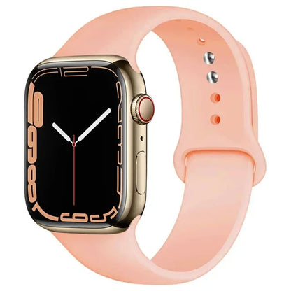 Silicone Band For Apple Watch strap 44mm 45mm 40mm 41mm 42-38mm 45 mm sport bracelet iwatch series 8 7 6 5 4 3 SE 9 Ultra 2 49mm