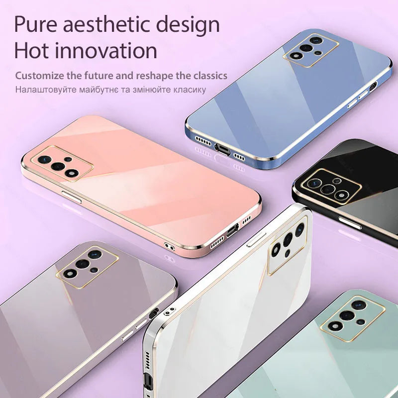 Luxury Plating Case For Samsung Galaxy A55 A35 A25 A15 A52S A54 5G Bumper Shockproof Cover For S24 S23 S22 S21 Ultra Accessories