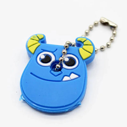 Cartoon Silicone Protective Key Cover Sleeve Key Control Dust Cover Holder Case Cute Animation Figures Keychain Keyring Pendant