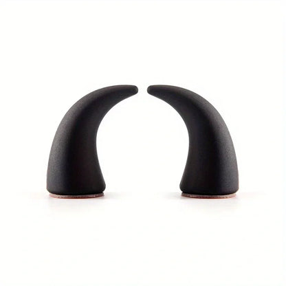 2pcs Car Mini Steering Wheel Devil Corner Decorative Sticker Cute Creative Dashboard Vehicle Air Vent Ornament