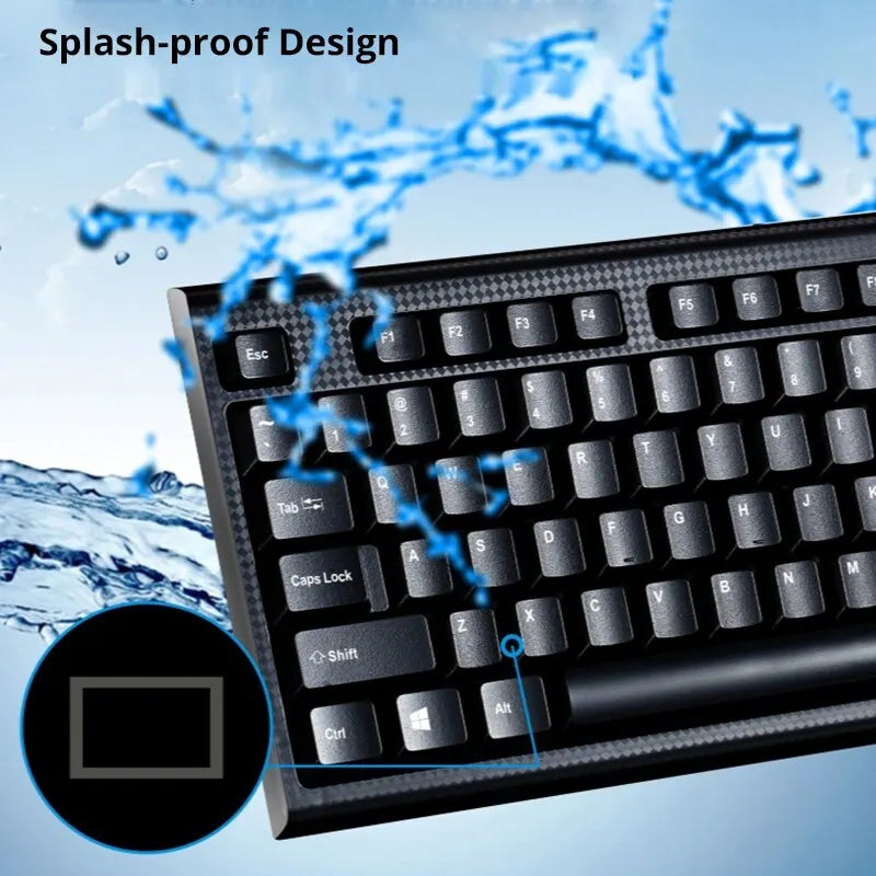 Q9 Single Keyboard USB Square Mouth Business Office Home PS2 Round Hole Wired Desktop Computer