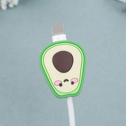 Cute Fruits Cable Protector Cartoon Charger Protector Cable Winder Organizer Data Line Cord Protective Cover For iPhone