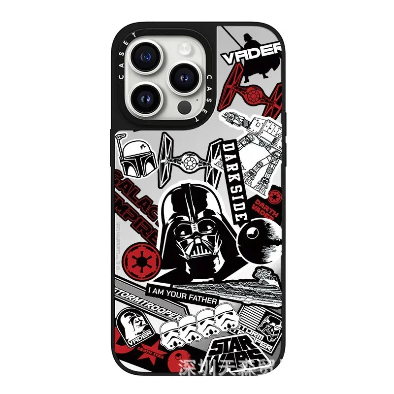 Trendy Brand CAS Co-branded Avengers for Iphone16pro max Marvel Character Phone Case Anti-fall Mirror Spider-Man Birthday Gift