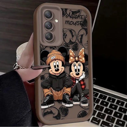 Fashion Disney Mickey Minnie Case for Samsung Galaxy S25 S24 S23 Ultra S22 S21 Plus FE 5G A54 A34 A14 A73 A53 A33 5G Soft Cover