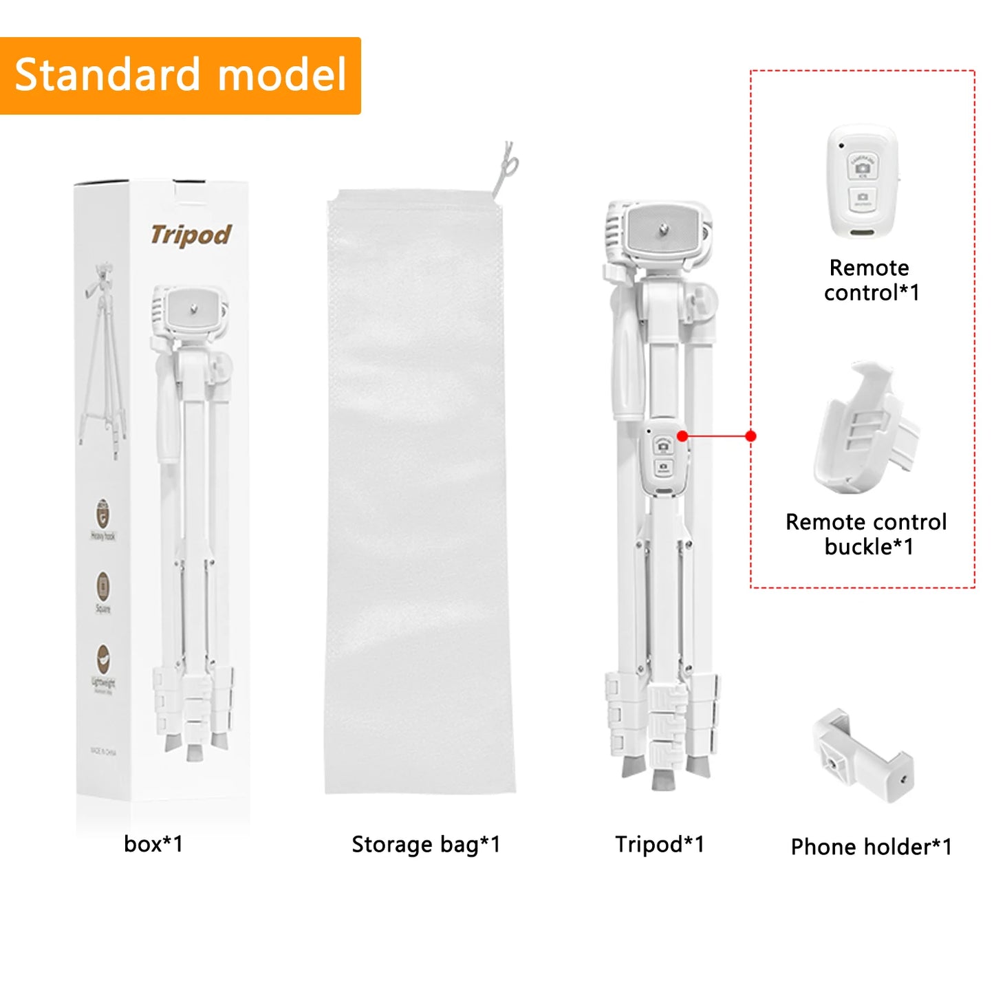 60 Inch/152cm Camera Tripod with Travel Bag, Mobile Phone Tripod with Remote Control, Professional Aluminum Alloy Portable Stand