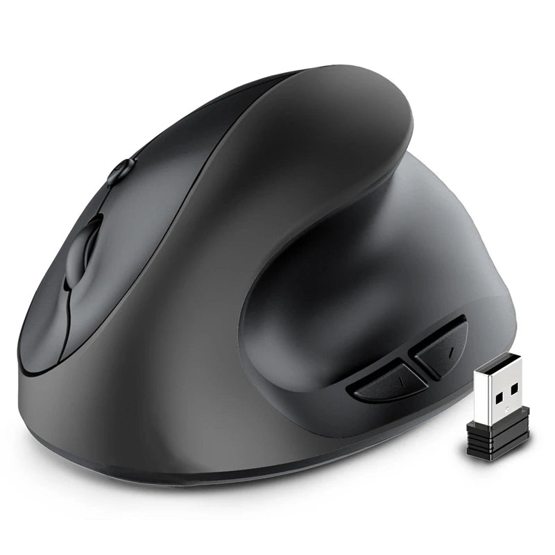 Vertical Grip Silent Wireless Mouse Rechargeable Hand Designer Drawing Office Creative Ergonomic Mouse For Computer PC