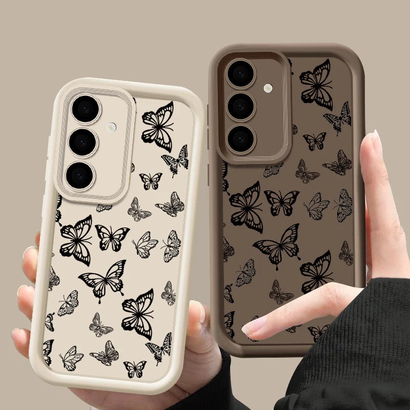 Shockproof Butterfly Case For Samsung Galaxy S23 S24 Ultra A55 A54 5G A56 S25 A53 A52 A14 A34 A15 A35 S20 FE S21 S22 Ultra Capa
