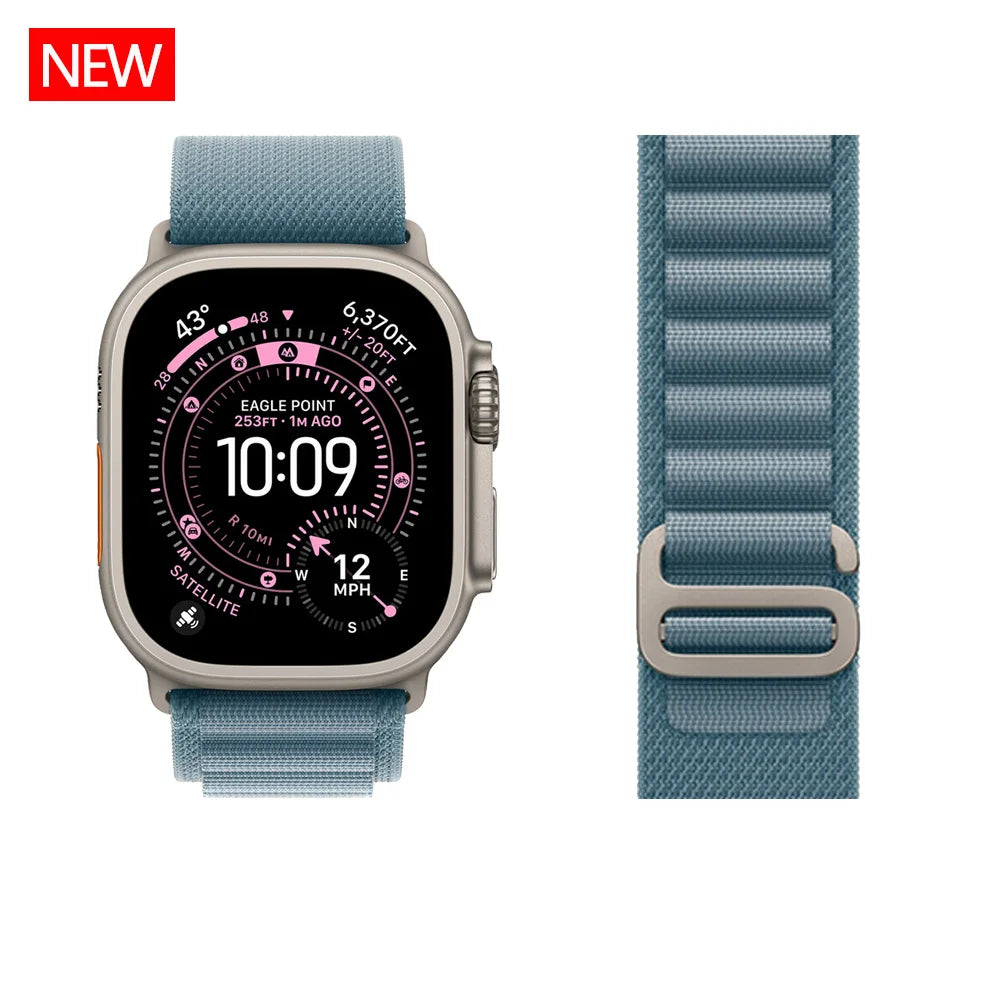 Alpine Loop Strap For Apple Watch Ultra 3 band 49mm Nylon bracelet iwatch series 11 10 42/46mm SE3 40/44mm 7 8 9 45mm 41mm Band