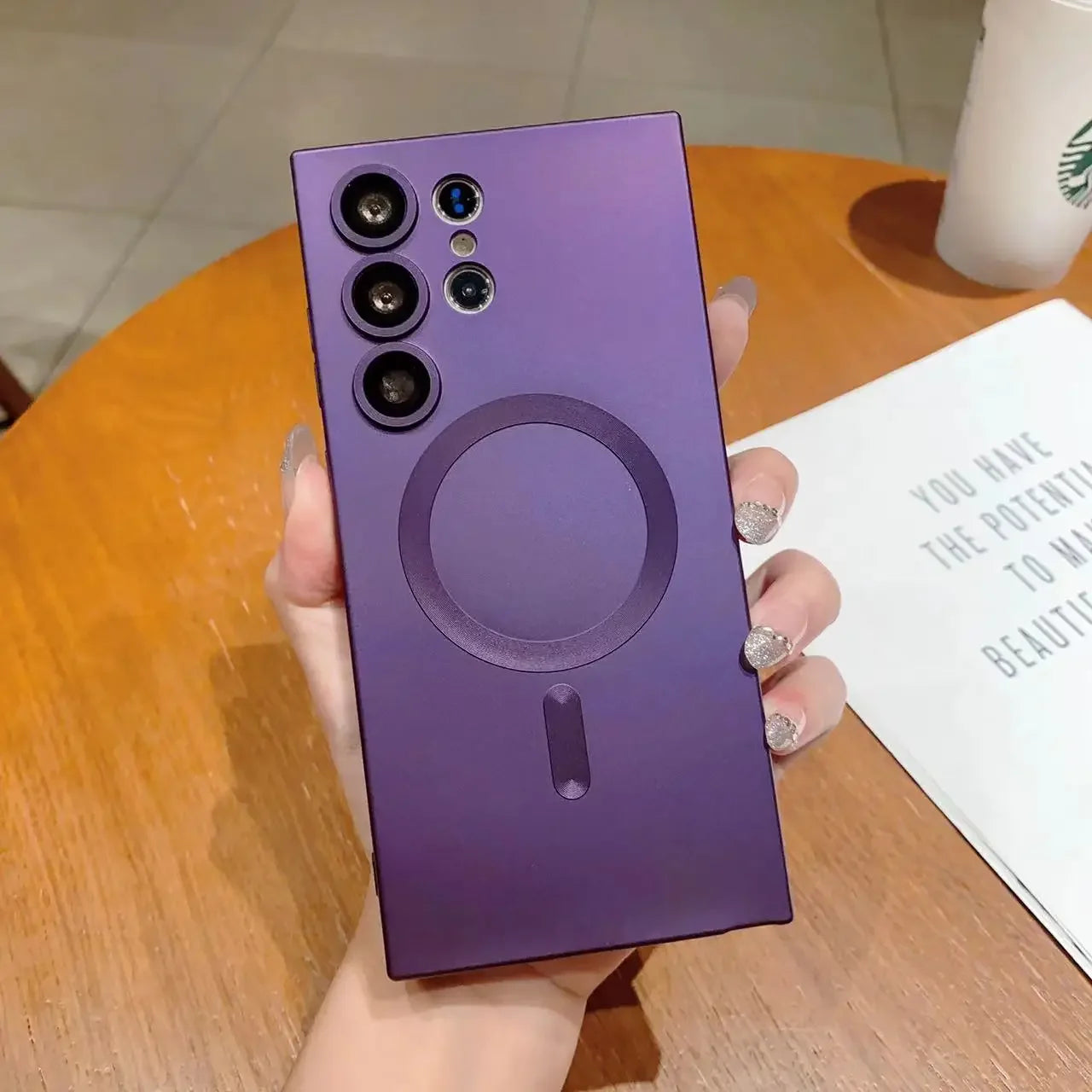 Luxury For Magsafe Magnetic Case For Samsung Galaxy S24 S25 S22 S23 Ultra Plus S20 S21 FE Note 20 A35 A55 A05 A15 Soft TPU Cover