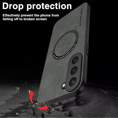 Magnetic For Magsafe Leather Case For Samsung Galaxy S23 S22 Ultra S21 FE S25 S24 Ultra Luxury Wireless Charge Shockproof Cover